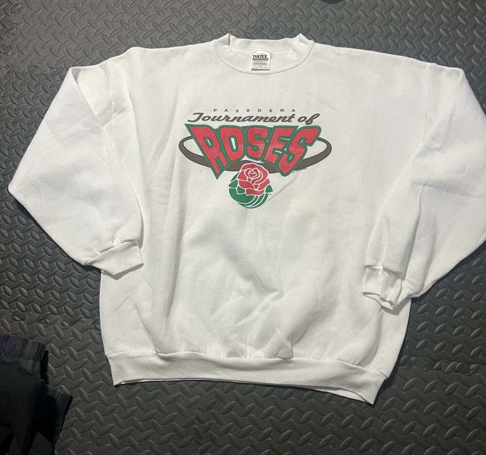 Vintage Pasadena Tournament of Roses White Crewneck Sweatshirt Tultex 2XL